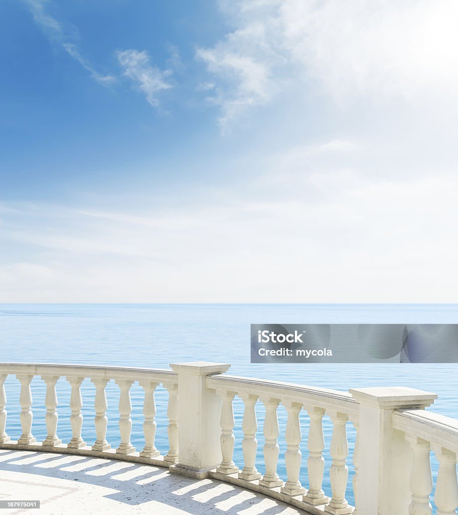 view from the balcony to sea under clouds Architecture Stock Photo