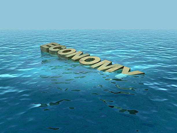 istock Economy struggling, sinking, in trouble 187975575