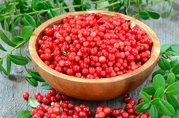istock Cowberries in brown bowl 187976750