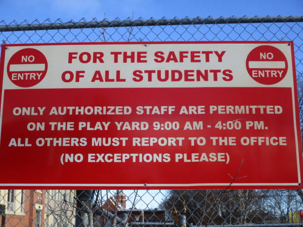 istock Schoolyard Safety Sign 1879798580