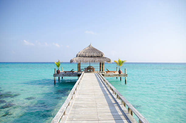isla tropical dreams - stilts fotografías e imágenes de stock