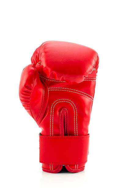 istock Red boxing-glove on the white background. (isolated) 187980227