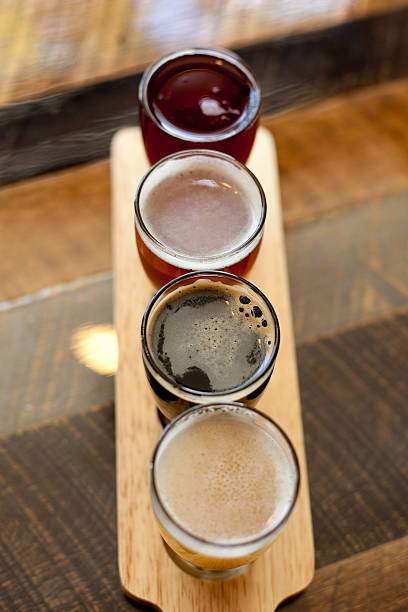 beer sampler 4 - vertical stock photo