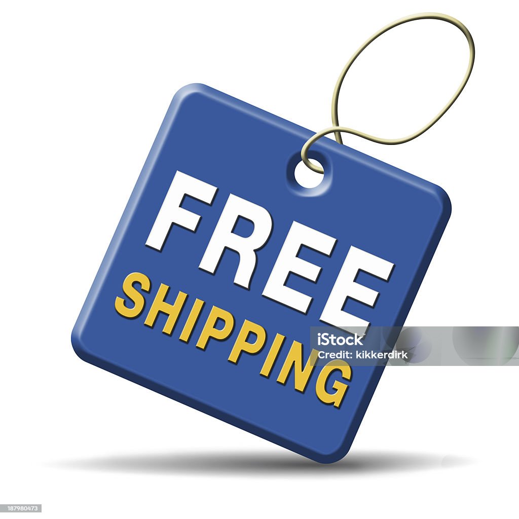 Kostenloser Versand - Lizenzfrei Free Shipping - Englischer Satz Stock-Foto