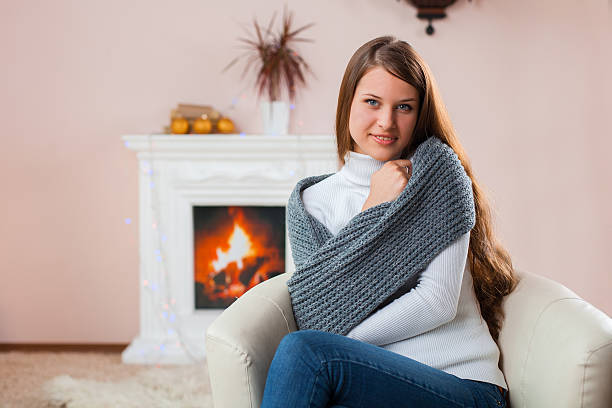 istock Young woman with christmas ball 187980760