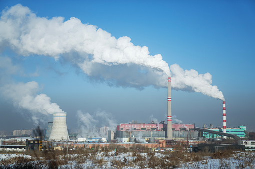 Smoke billowing from chimneys at a coal-fired power plant in Bayangol, on the outskirts of Ulaanbaatar city. Pollution in the Mongolian capital is a hot-button topic, with UNICEF calling it one of the most polluted capitals in the world.