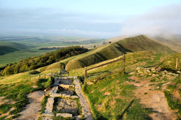 istock Foot path along The Great Ridge in the Hope Valley, Peak District, Derbyshire 1879818769