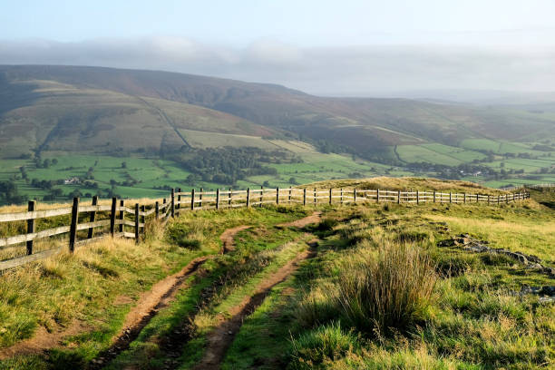 istock Foot path along The Great Ridge in the Hope Valley, Peak District, Derbyshire 1879820335
