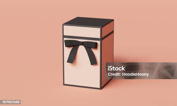 Pink Packae Pink And Black Gift Package Box Mock Up 3d Rendering Stock Photo ...