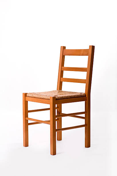 istock Wooden chair on a white background 187983633