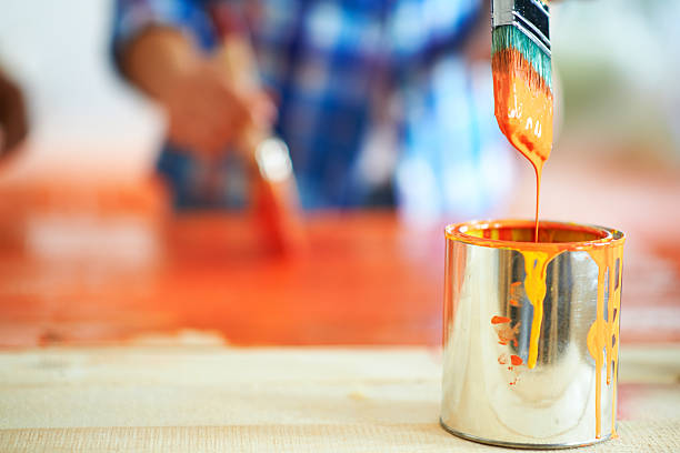 Painting furniture stock photo