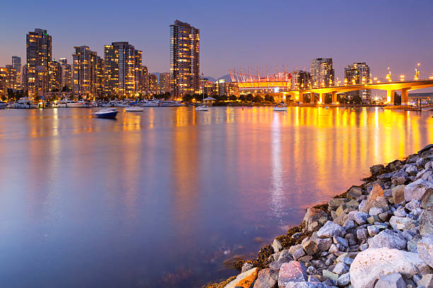 istock Vancouver, British Columbia, Canada skyline across the water at night 187988664