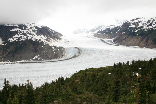Salmon Glacier is located approximately 25 km north of Hyder, Alaska and Stewart, BC, Canada. This photo was taken in July, 2006.