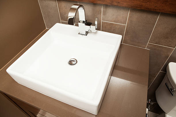 istock House Bathroom Designer Square Sink and Faucet 187991617
