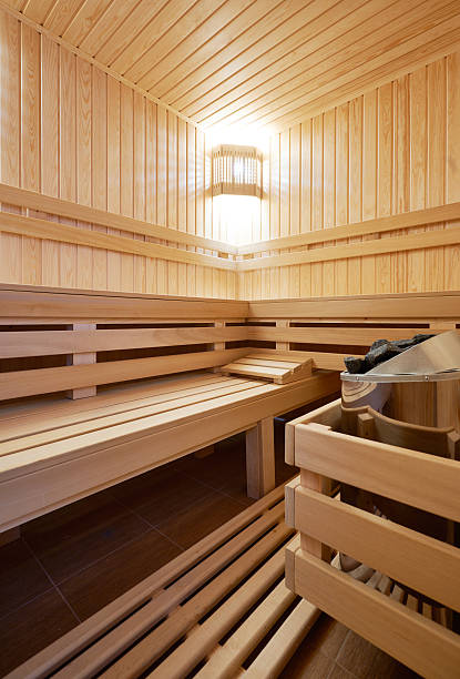 istock Sauna classic wooden 187992581