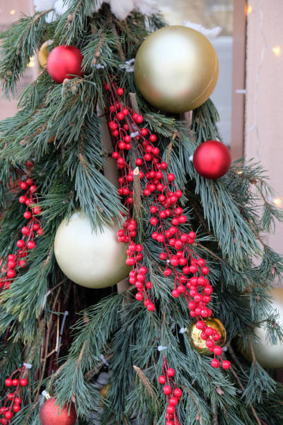 istock Christmas tree decorated with Christmas balls 1879927274