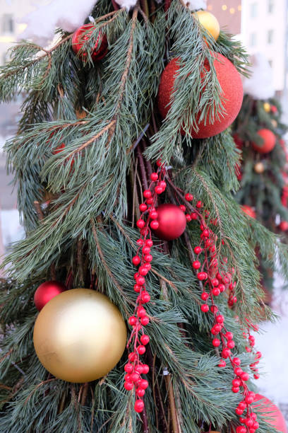 istock Christmas tree decorated with Christmas balls 1879928451