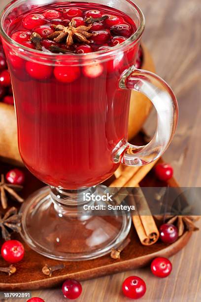 Hot Mulled Wine With Berries Stock Photo - Download Image Now - Anise, Autumn, Brown