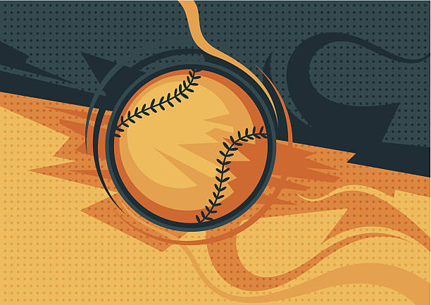 Abstract baseball poster. Baseball poster with abstract shapes. Vector illustration. softball stock illustrations