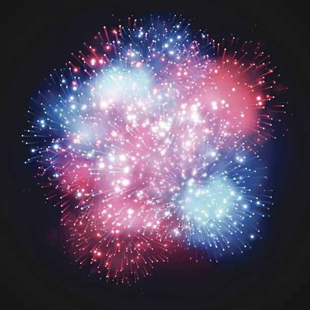 Vector illustration of Fireworks Explosion