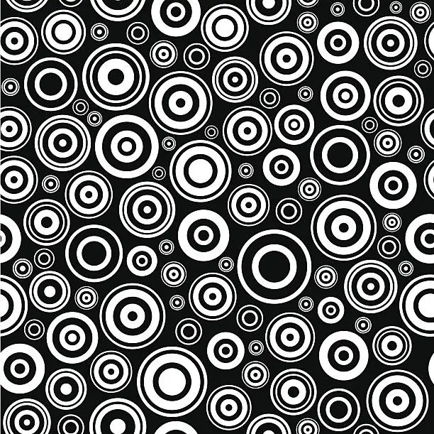 Vector illustration of Seamless texture with concentric circles.