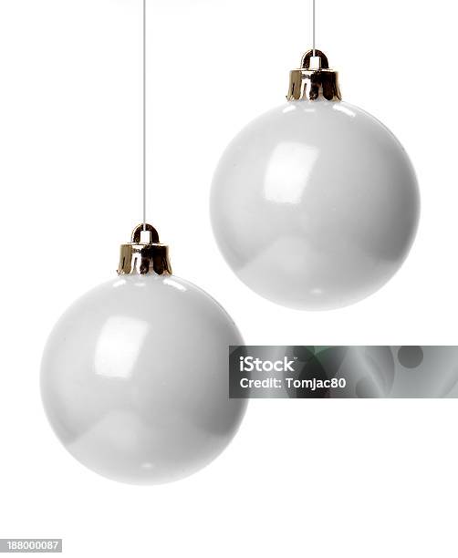 Weihnachten Weihnachtskugeln Weiß - Fotografie stock e altre immagini di Bianco - Bianco, Palla dell'albero di Natale, Fotografia - Immagine