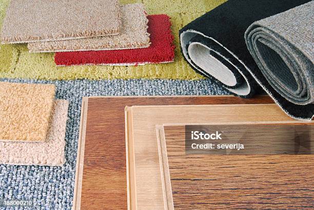 Carpet And Laminate Choice For Interior Stock Photo - Download Image Now - Flooring, Carpet - Decor, Choice