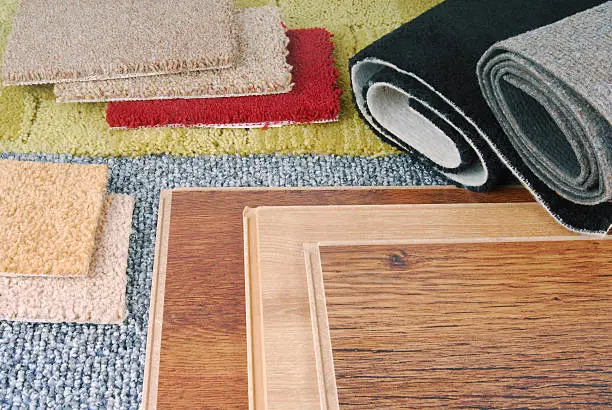 Photo of carpet and laminate choice for interior