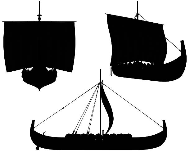 istock Viking Longship Silhouettes 188000780
