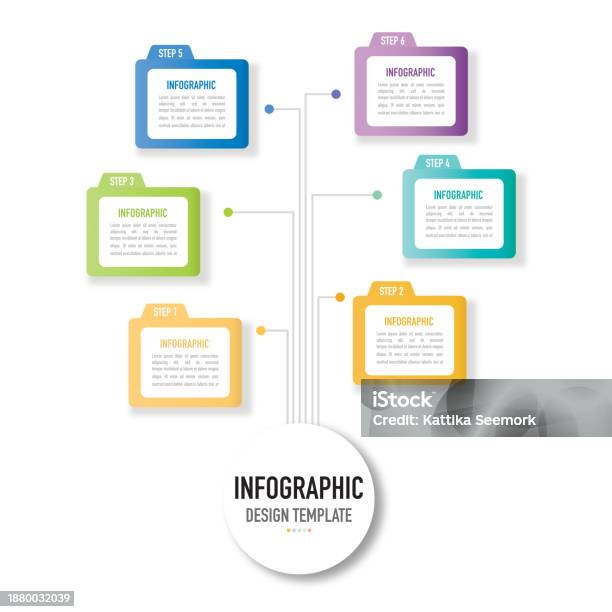 Simple Folder Mapping Rectangular Folder Mind Map Infographic For Business Presentation Stock ...