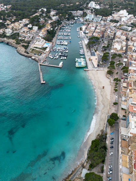 istock Porto Cristo beach and harbour aerial view 1880045042