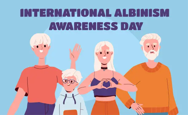 Vector illustration of International albinism awareness day vector poster