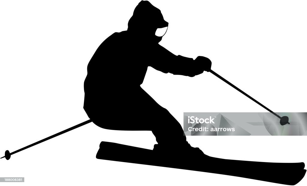 Гора лыжах - Векторная графика Без людей роялти-фри