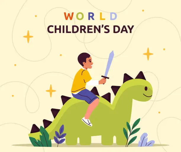 Vector illustration of World childrens day vector poster