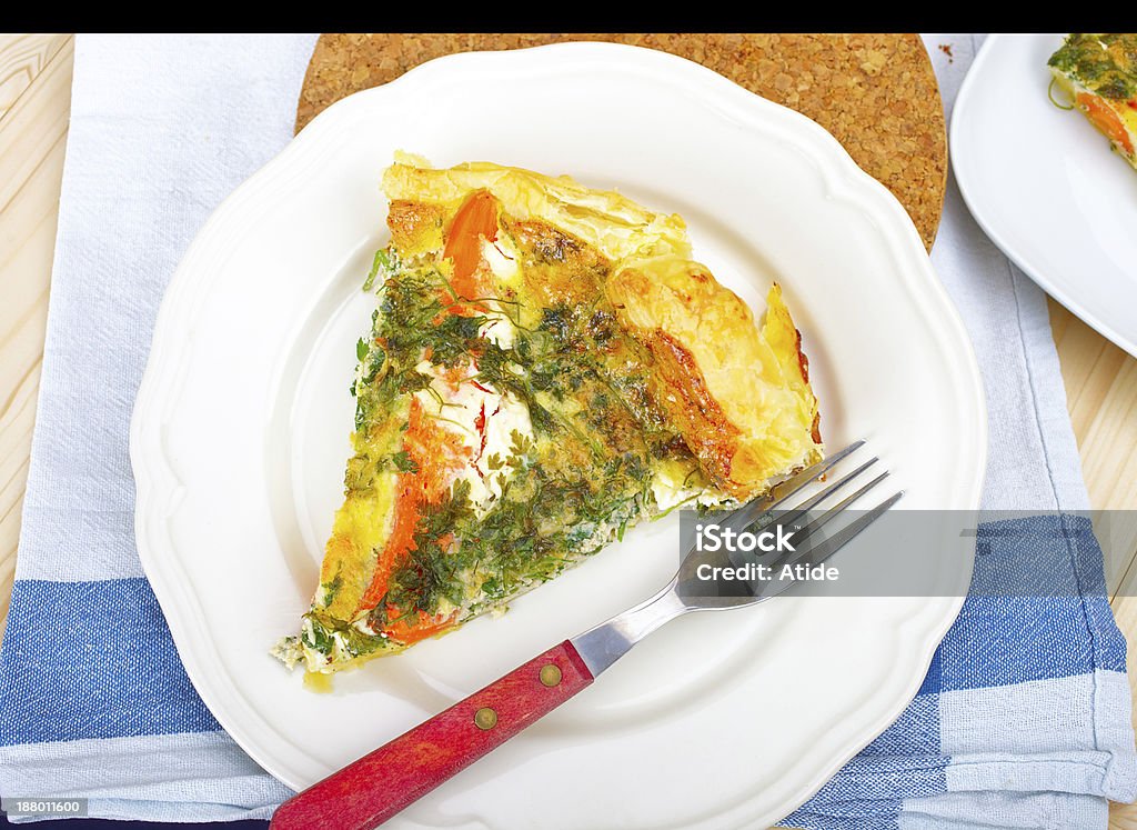 quiche de vegetarianas - Foto de stock de Alimento libre de derechos