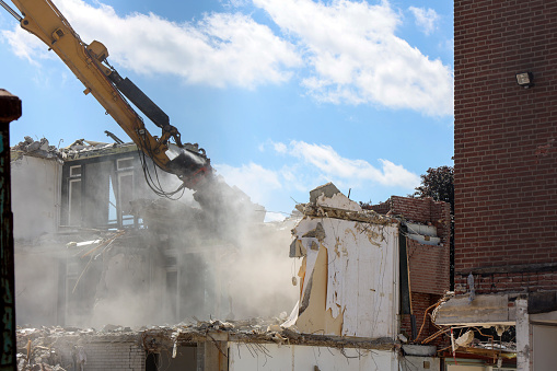 demolition of the former Souburgh retirement home in Waddinxveen in the Netherlands