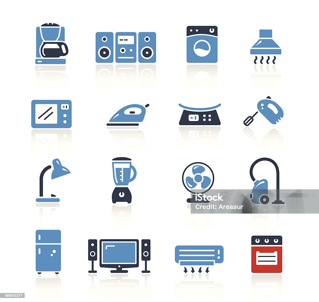 Electrodomésticos iconos de dos colores/Pro Series - arte vectorial de Electricidad libre de derechos