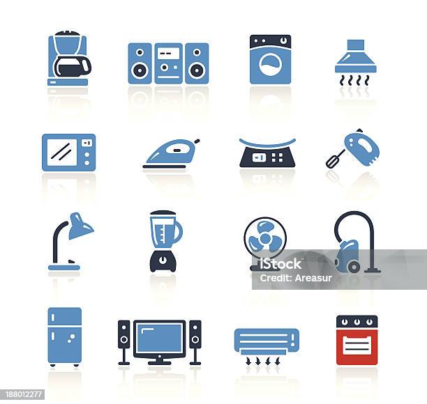 Ilustración de Electrodomésticos Iconos De Dos Colorespro Series y más Vectores Libres de Derechos de Electricidad - Electricidad, Electrodoméstico, Grupo de iconos