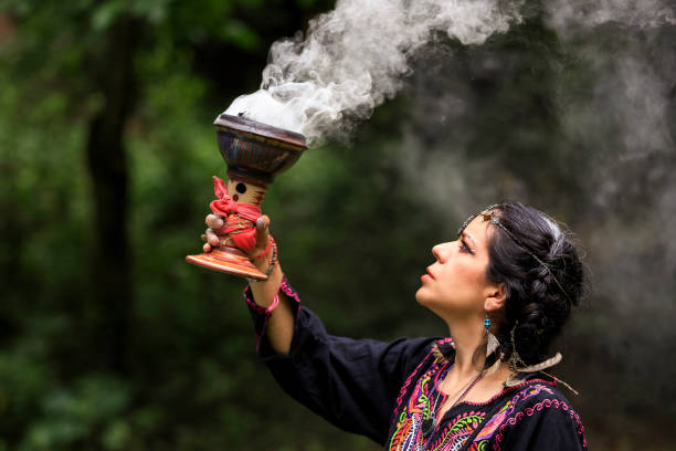 istock Mexican Holistic Healer with incense V 1880162930