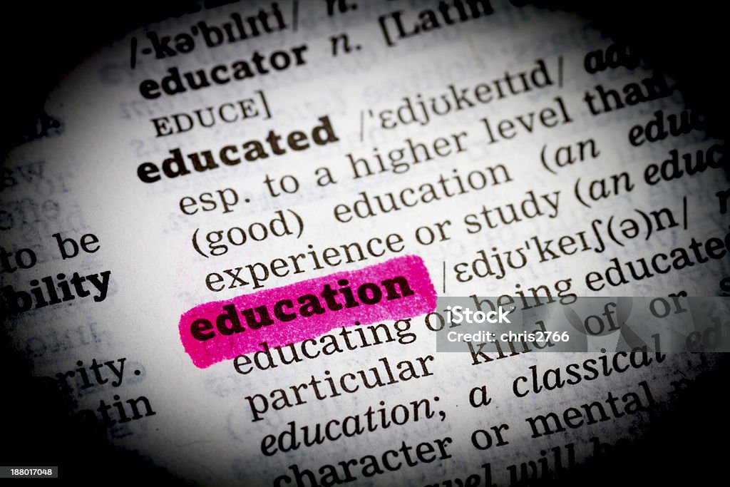 entidad Derrotado metálico Education Dictionary Definition Low Key Stock Photo - Download Image Now -  Black And White, Book, Dictionary - iStock