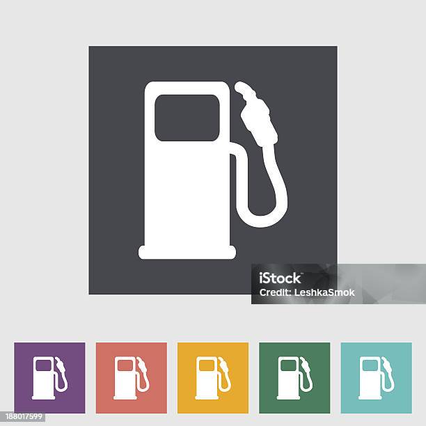 Ilustración de Icono De Combustible y más Vectores Libres de Derechos de Bomba de combustible - Bomba de combustible, Combustible fósil, Diseño plano