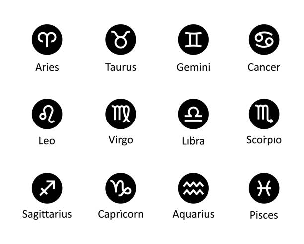 Zodic Signs Vector Design 130+ Zodiac Signs Gemini Tattoo Design Silhouette Stock Illustrations ...