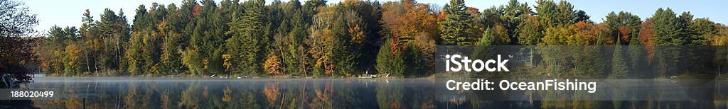 Sunrise Sunrise and mist in beautiful lake in Algonquin Park Algonquin Provincial Park Stock Photo