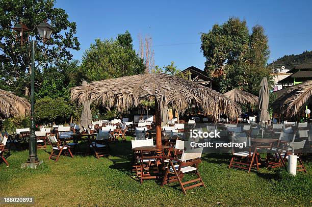 Greek Tavern On The Beach Stock Photo - Download Image Now - Aegean Sea, Bar - Drink Establishment, Beach