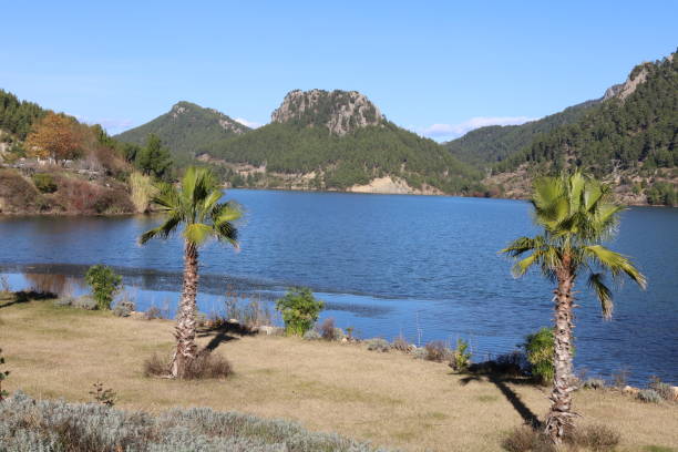 istock Magnificent lake view, nature, forest, mountain and landscape. 1880221133