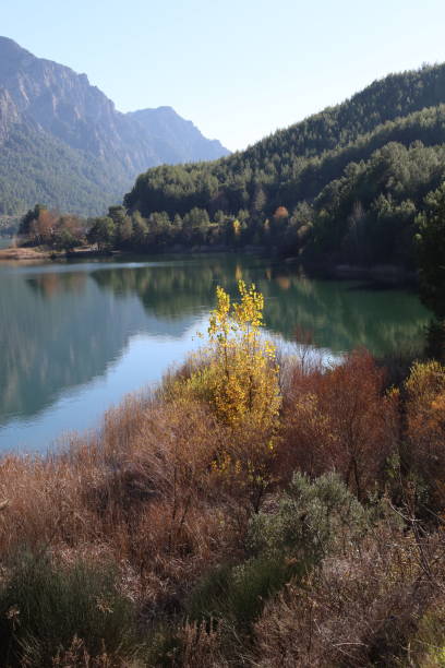 istock Magnificent lake view, nature, forest, mountain and landscape. 1880222153
