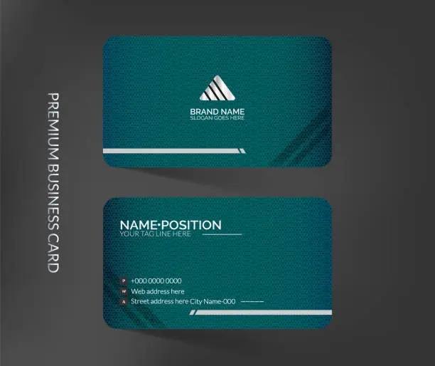 Vector illustration of Modern corporate blue business card template design