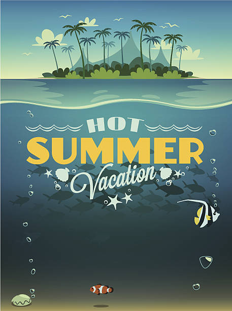Hot Summer Vacation Poster Stock Illustration - Download Image Now
