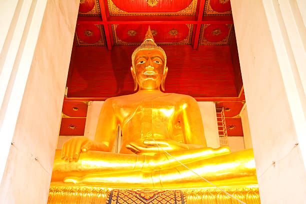 istock Big golden buddha at Wat Mongkol Bophit temple 188031604