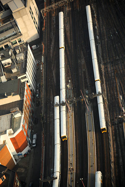 istock London transportation with trains, England 188031612